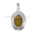 Tiger Eye Gemstone 925 Sterling Silver Pendant Jewelry